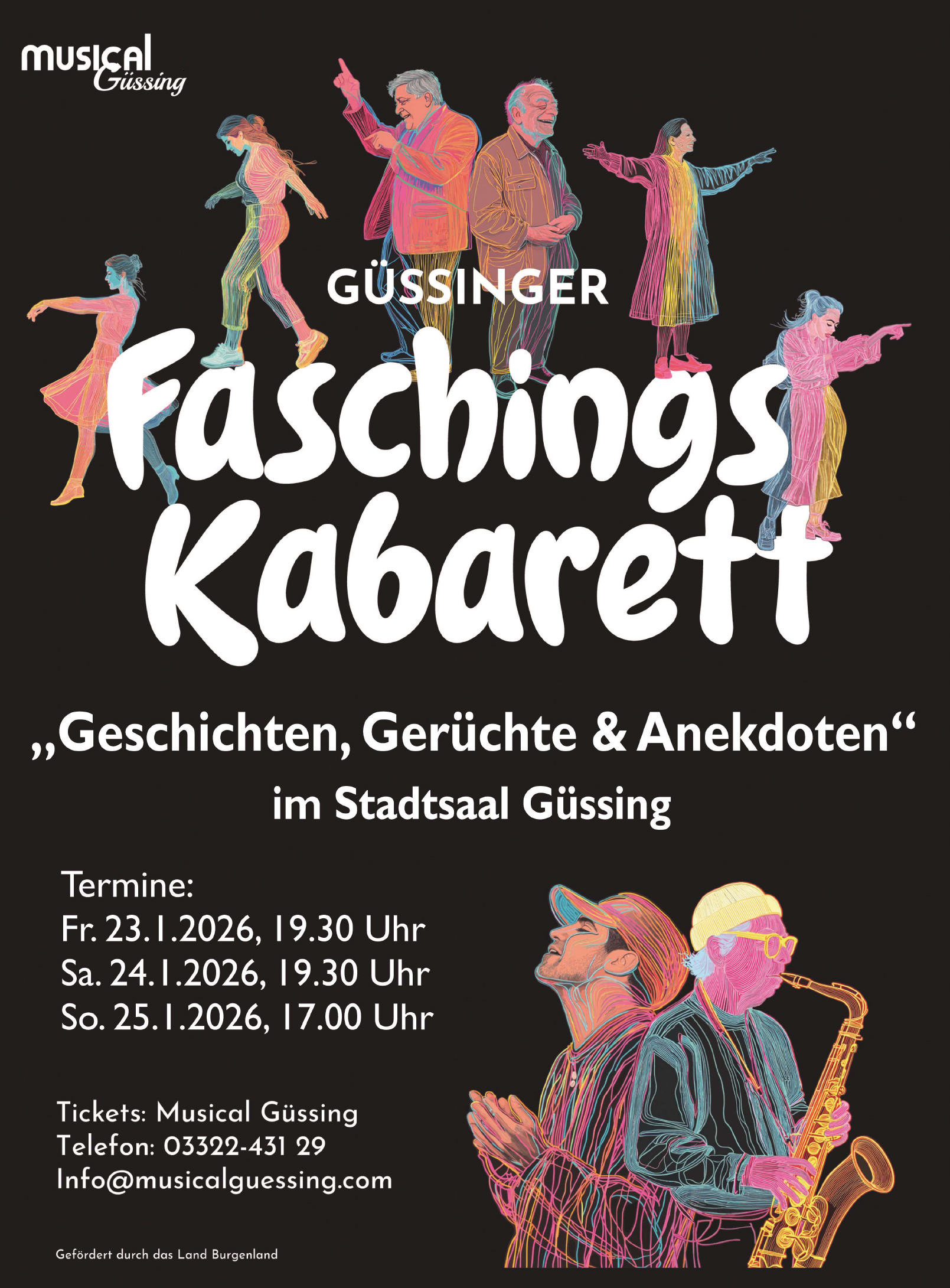 Plakat Faschingskabarett 2026